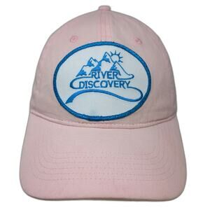 BIG Baseball Cap Pink One Size Strapback River Discovery Mountain Graphic Hat
